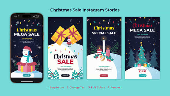 Christmas Sale Instagram Stories - VideoHive 55489324