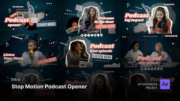 Introopening Stop Motion Podcast Opener After Effects Project Files - VideoHive 57575455