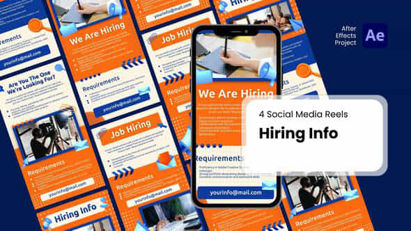 Social Media Reels Hiring Info After Effect Templates - VideoHive 51233609