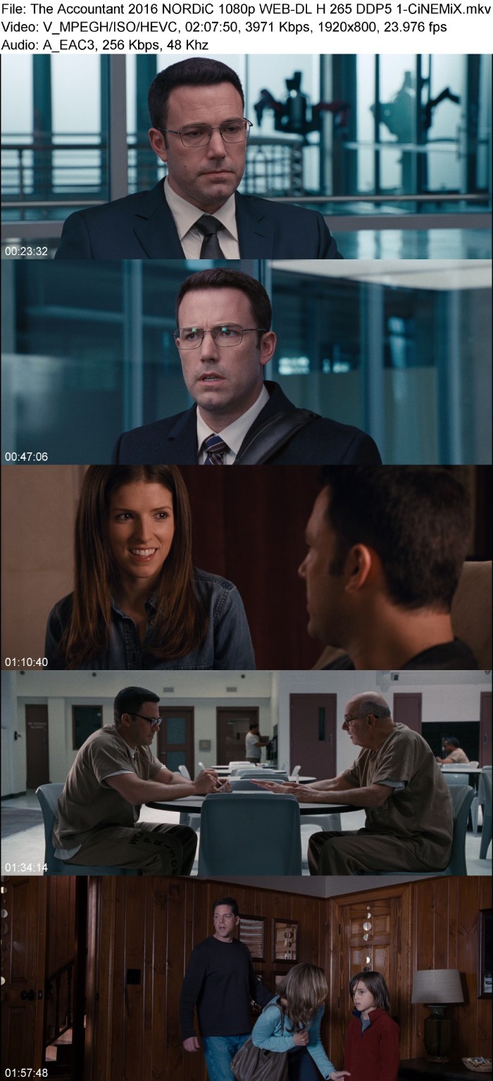 The Accountant (2016) NORDiC 1080p WEB-DL H 265 DDP5 1-CiNEMiX