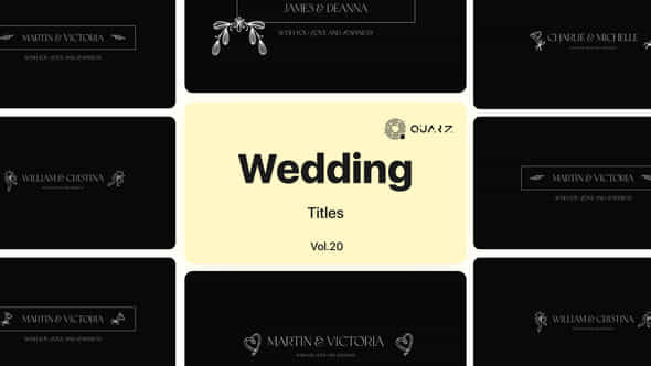 Wedding Titles Vol 20 - VideoHive 48929031