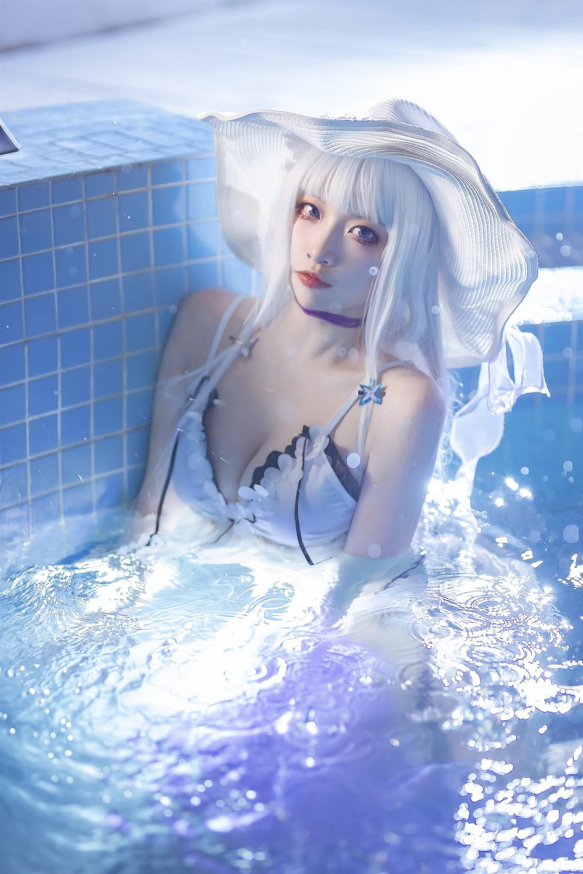 Cosplay 二佐Nisa 碧蓝光辉泳装(5)