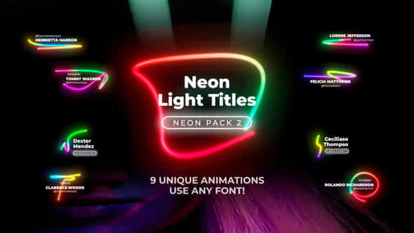 Neon Light Lower Thirds 2 - VideoHive 26297236