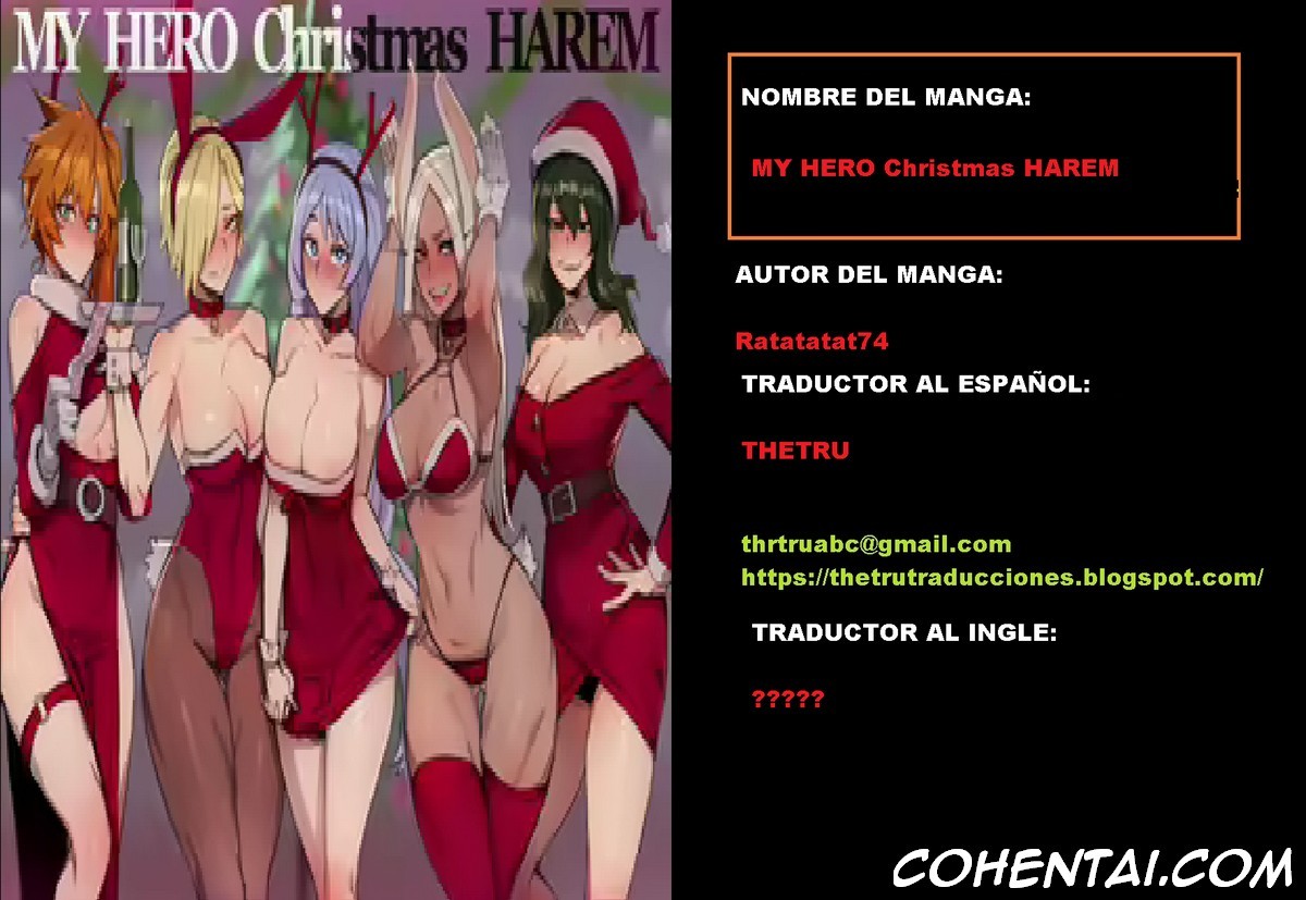 MY HERO Christmas HAREM (Boku no Hero Academia) xxx comics manga porno doujin hentai español sexo 