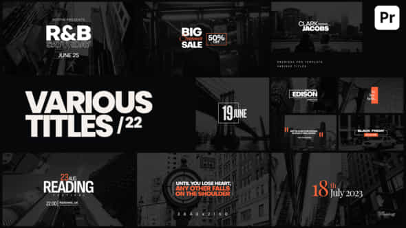 Various Titles 22 - VideoHive 46327563