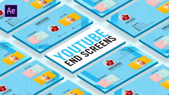 Glass Youtube End Screens - VideoHive 30186033