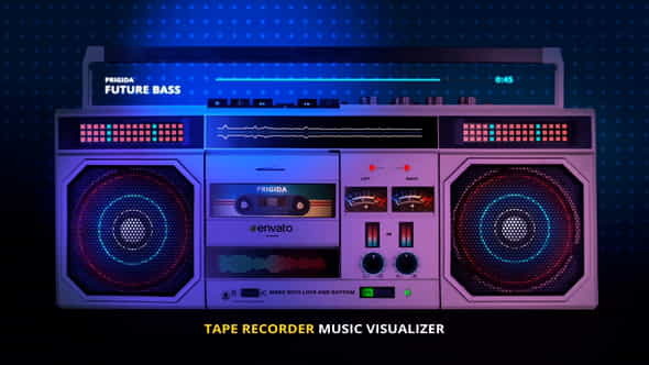 Tape Recorder Music Visualizer - VideoHive 23183638