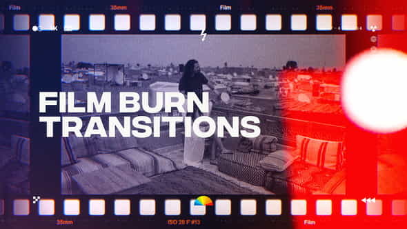 Film Burn Transitions - VideoHive 38819309