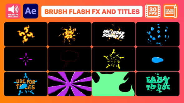 Brush Flash FX Pack And - VideoHive 32899607