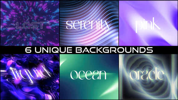 6 Unique Backgrounds - VideoHive 52213081