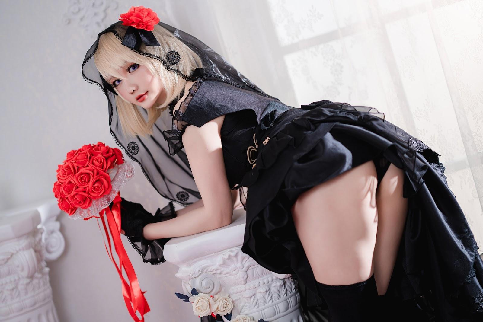 Cosplay 星之迟迟Hoshilily Z23婚纱(28)