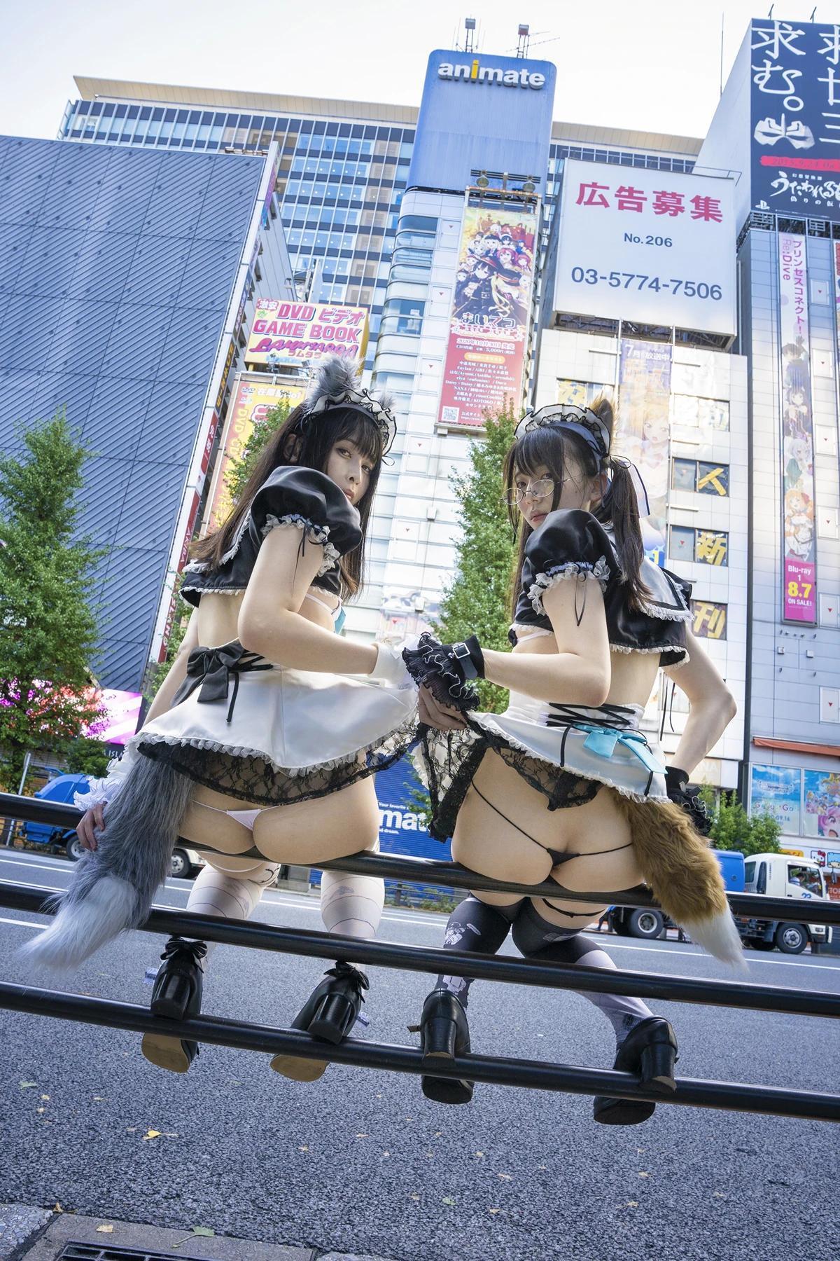 Sui Utatane うたたね翠, Mizuna Shione 水那しおね, 写真集 「野生のメイドがあらわれた！」 Set.02(12)