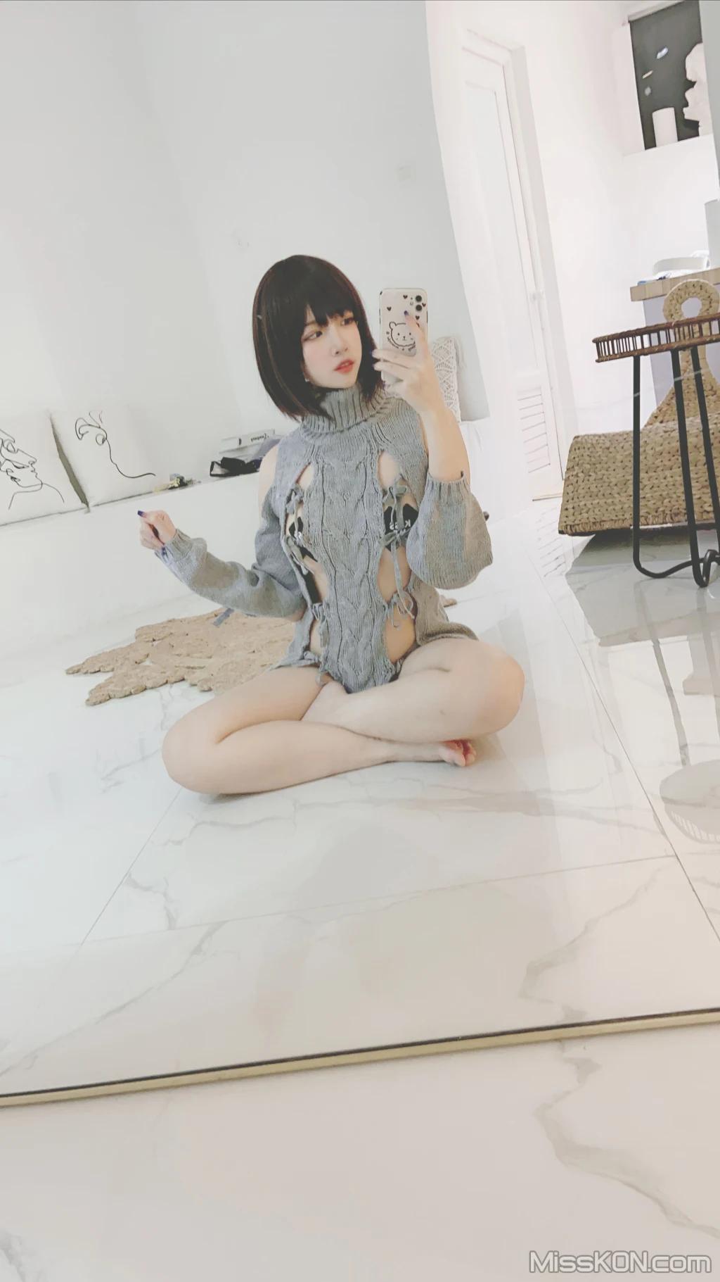 Coser@二佐Nisa: 私房洞洞毛衣 (66 photos )(65)
