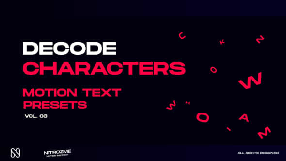 Characters Motion Text - VideoHive 45757006