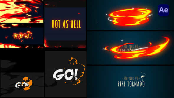 Fire Logo Text Opener After Effects - VideoHive 53453698