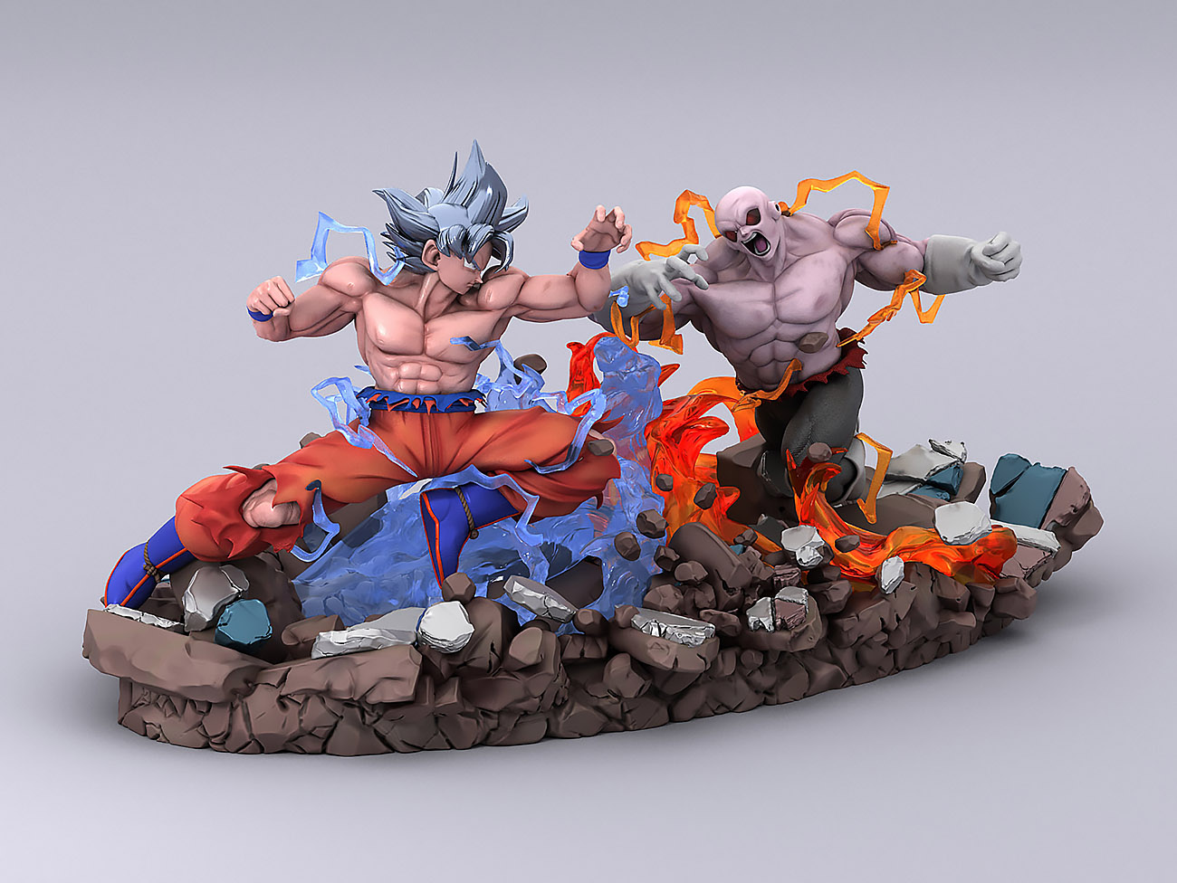 Dragon Ball Super - Goku vs Jiren Diorama Resin Statue ﻿(Hades Designs) RMy1Eiu9_o