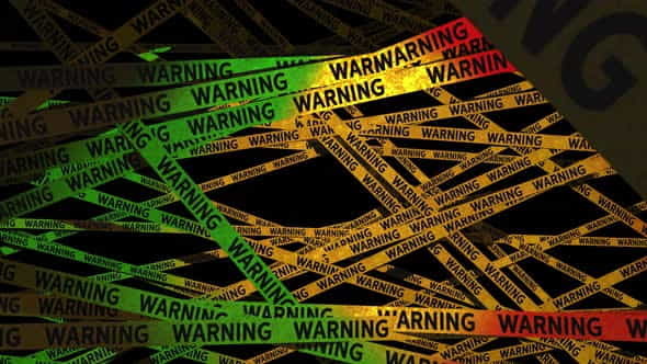 Warning caution danger ribbon - VideoHive 33112533