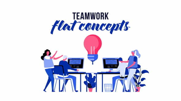 Teamwork - Flat Concept - VideoHive 29793786
