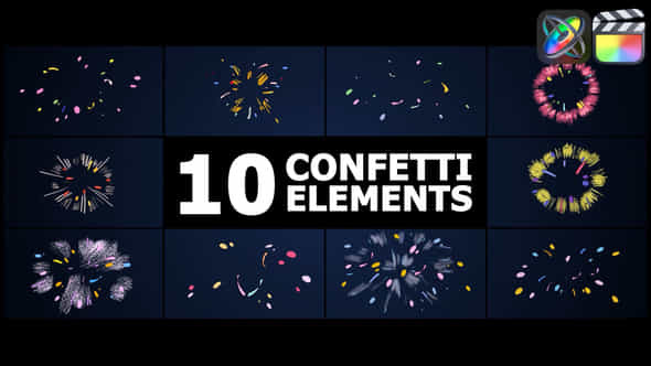 Holiday Confetti Elements Fcpx - VideoHive 49833364