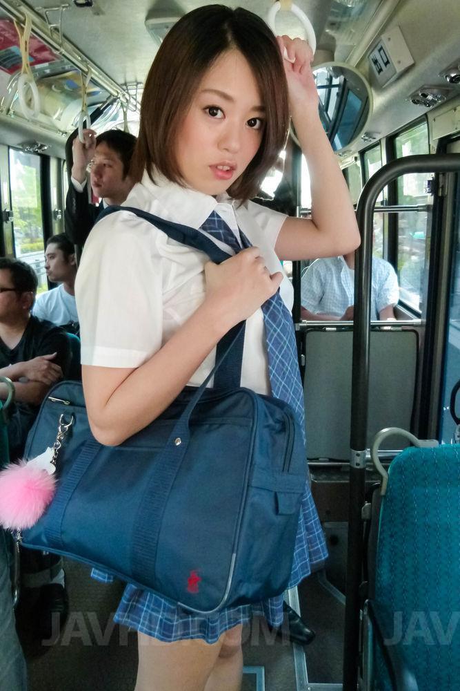 Japanese coed Yuna Satsuki gets gangbanged while taking public transport(2)