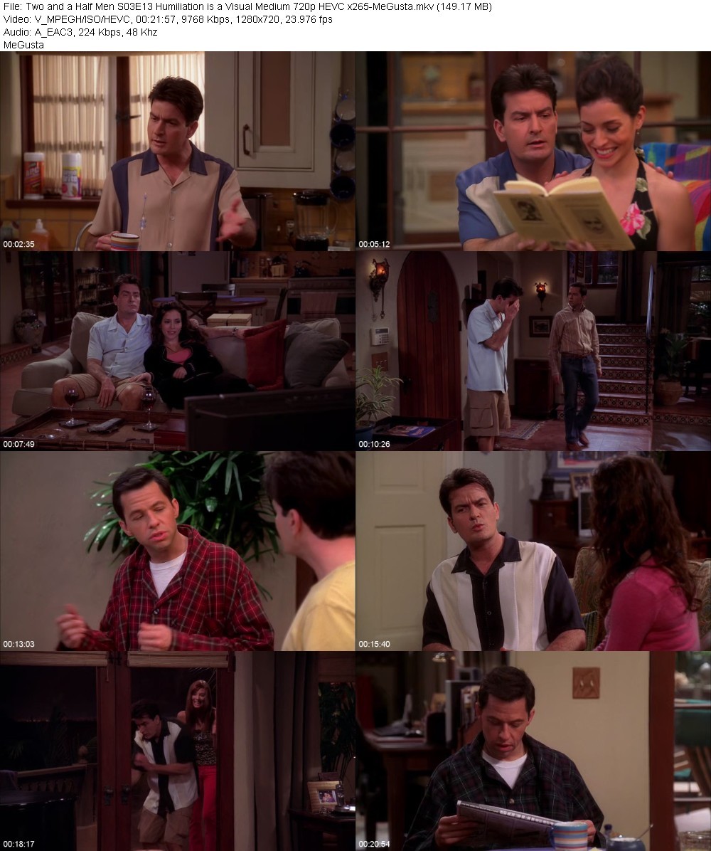 Two and a Half Men S03E13 Humiliation is a Visual Medium 720p HEVC x265-MeGusta