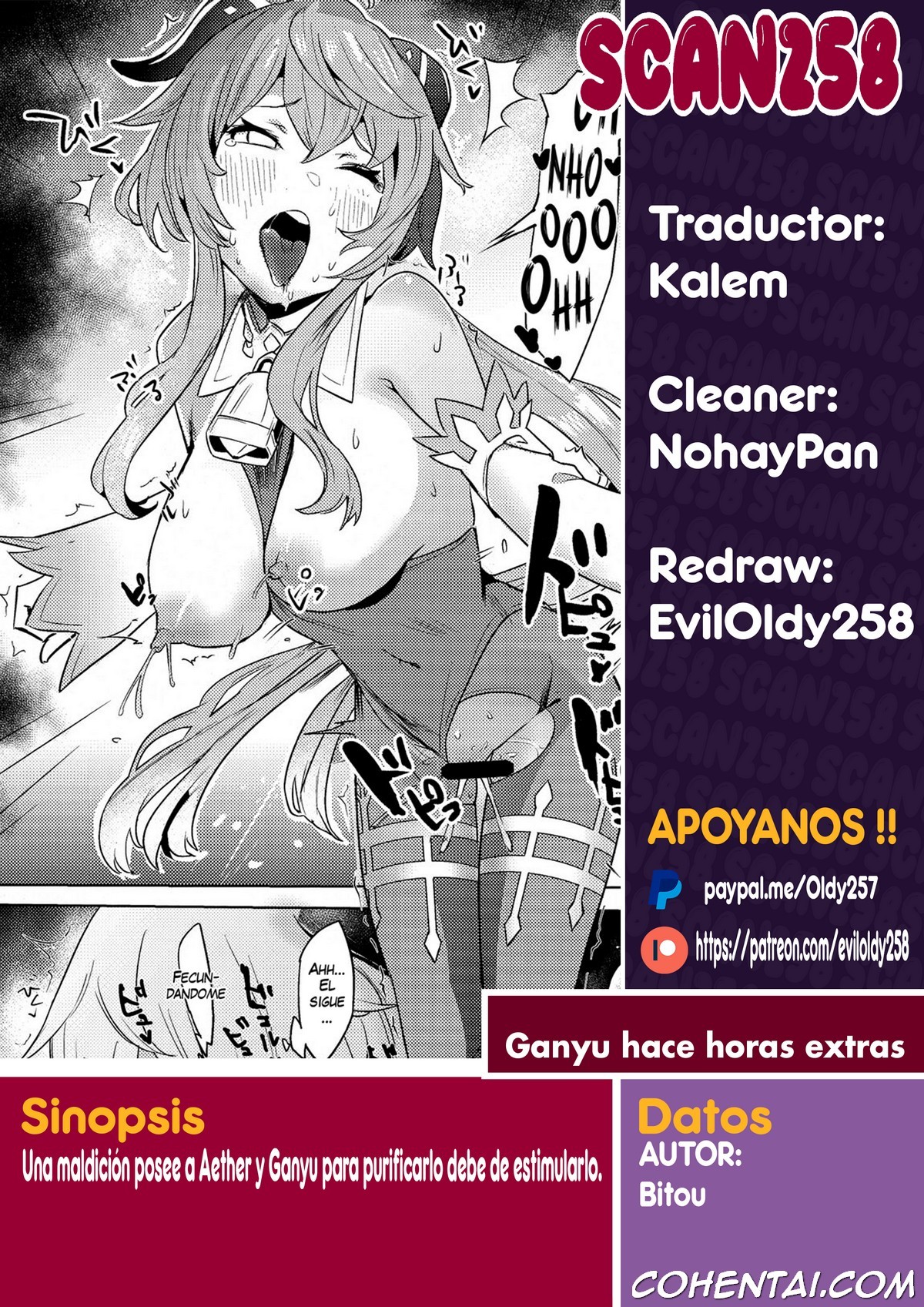 Ganyu Zangyouchuu (Genshin Impact) xxx comics manga porno doujin hentai español sexo 