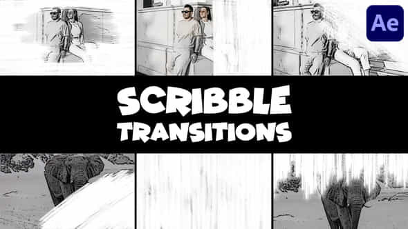 Scribble Transitions - VideoHive 48251772