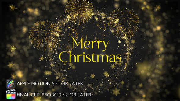 Golden Christmas Intro Apple Motion - VideoHive 49280470