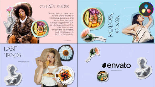 Collage Slideshow For Davinci Resolve - VideoHive 52294971