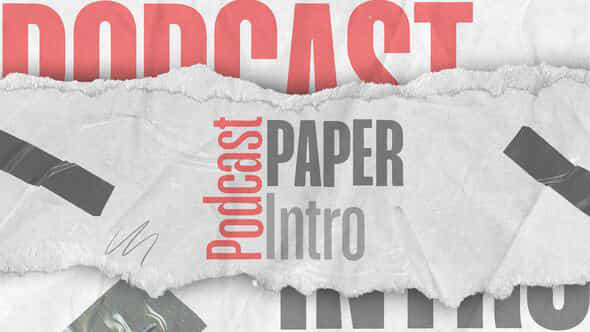 Paper Style Podcast Intro - VideoHive 53652377