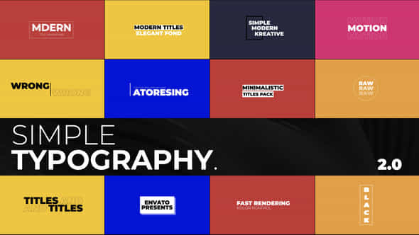 Typography Titles 2.0 - VideoHive 43721308