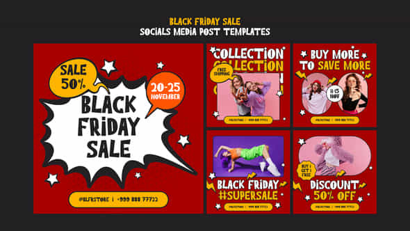 Black Friday Social Media Post Mogrt - VideoHive 51691564