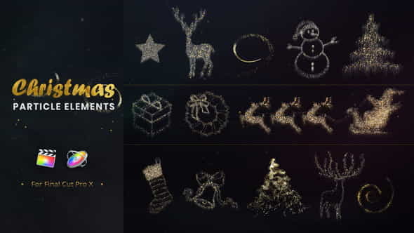 Christmas Particle Elements for Final Cut Pro | Holidays - VideoHive 22867283