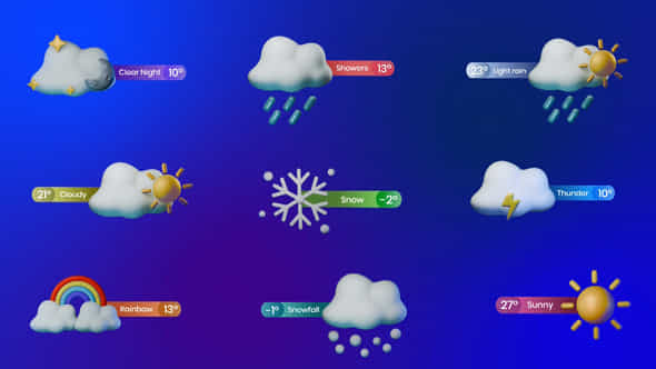 Weather 3D Titles Pack - VideoHive 49826167