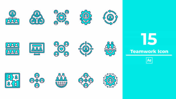 Teamwork Icon After Effect - VideoHive 48672354