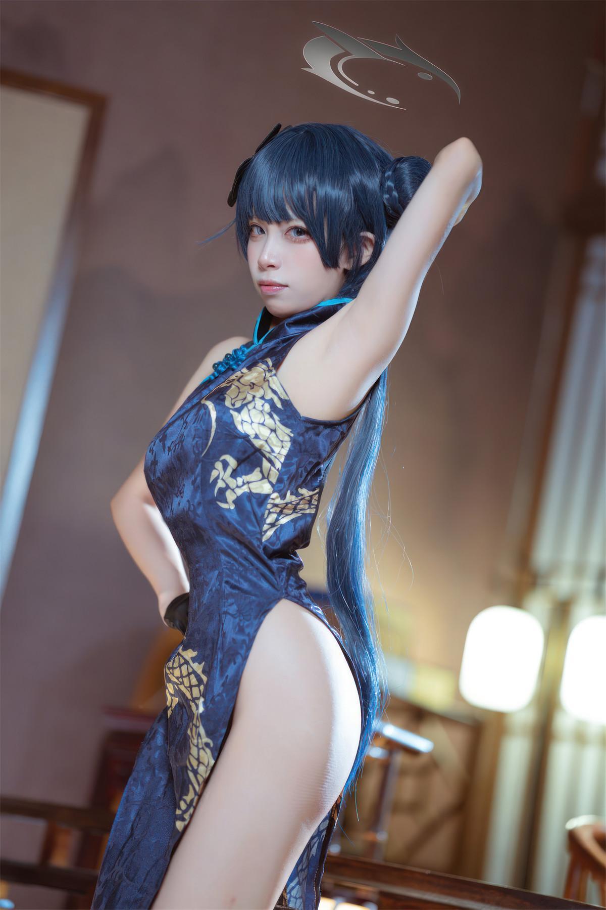 Cosplay 是三不是世w 碧蓝档案 妃咲旗袍(32)