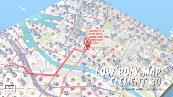Lowpoly Map Element 3D - VideoHive 19862081