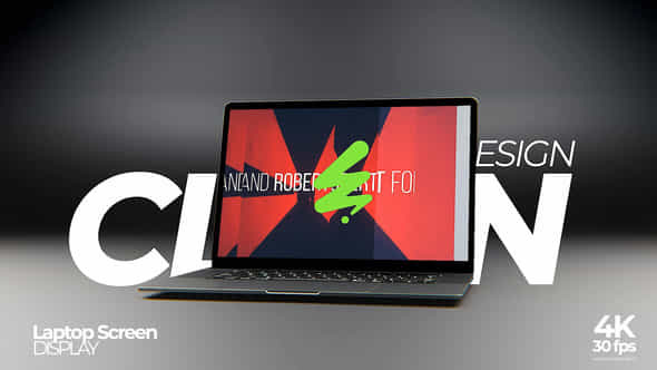 Simple Laptop Screen Mockup - VideoHive 58331210