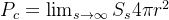 P_c = \lim_{s \rightarrow \infty} S_s 4\pi r^2