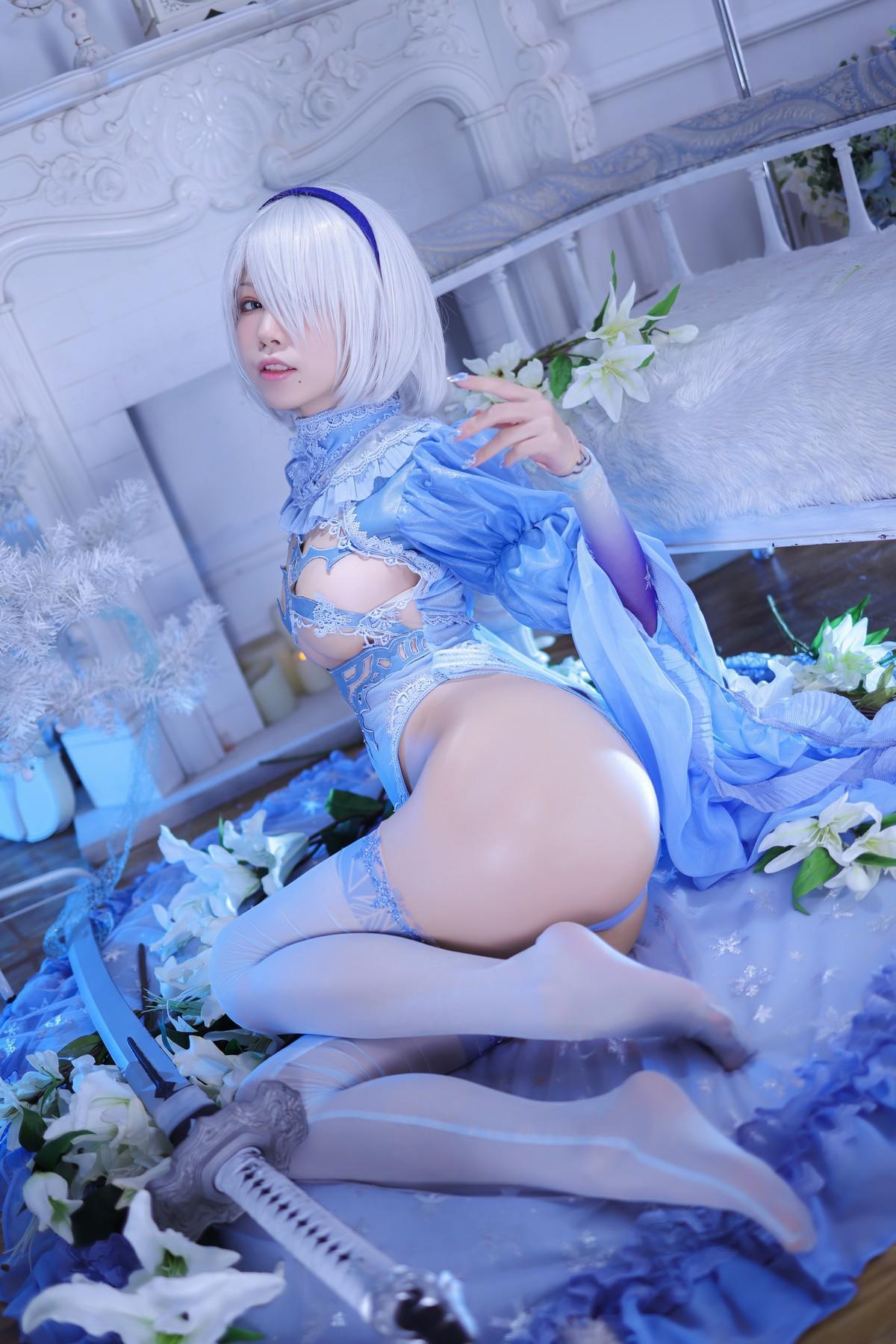 Cosplay 水淼Aqua 2B NieR Ice and Snow Set.01(49)