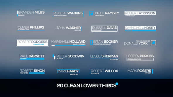 Clean Lower Thirds - VideoHive 29649639