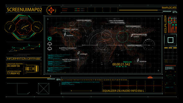 HUD700 Screen MAP2 - VideoHive 45936548