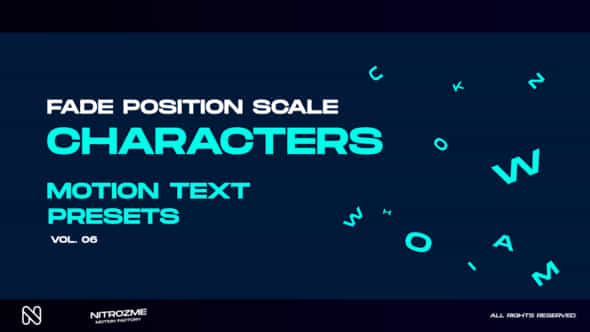 Characters Motion Text - VideoHive 45757101