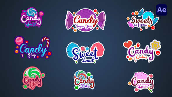 Cartoon Candy Text - VideoHive 38693089