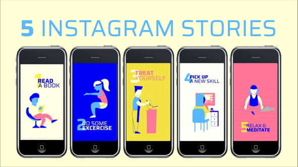 5 Instagram stories for staying - VideoHive 26592158