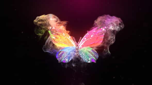 Glowing Butterfly Logo Reveal | Abstract - VideoHive 14279964