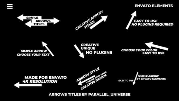 Arrows Titles Ae - VideoHive 57841928