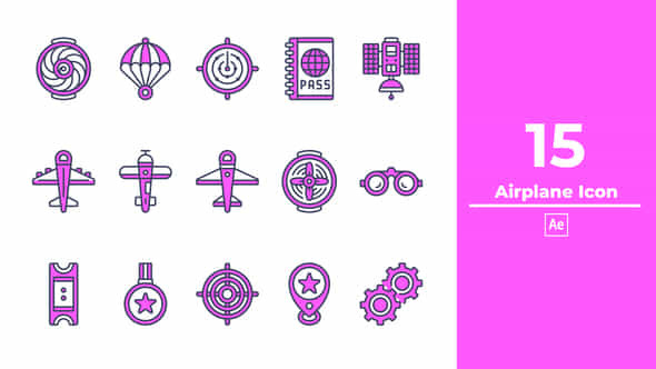 Airplane Icon - VideoHive 48108795