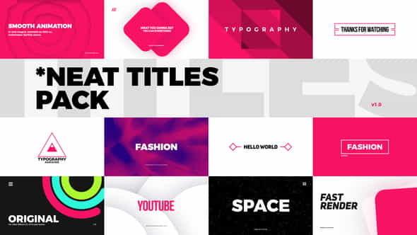 Neat Titles Pack - VideoHive 24085958