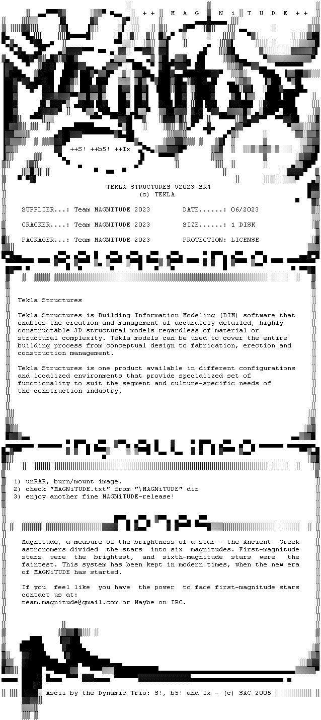 TEKLA STRUCTURES V2023 SR4-MAGNiTUDE